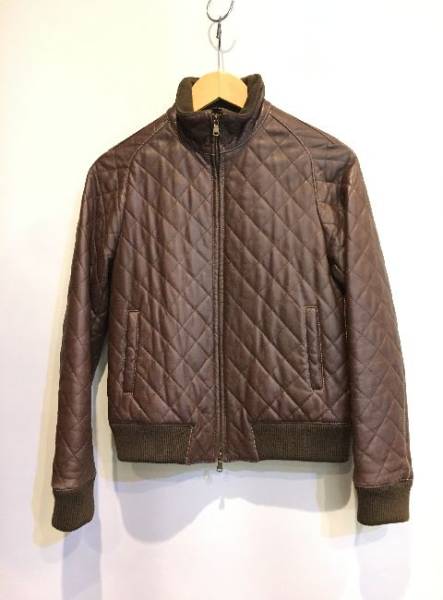 二子玉) CINQUANTA キルトレザー ジャケット ブラウン 38