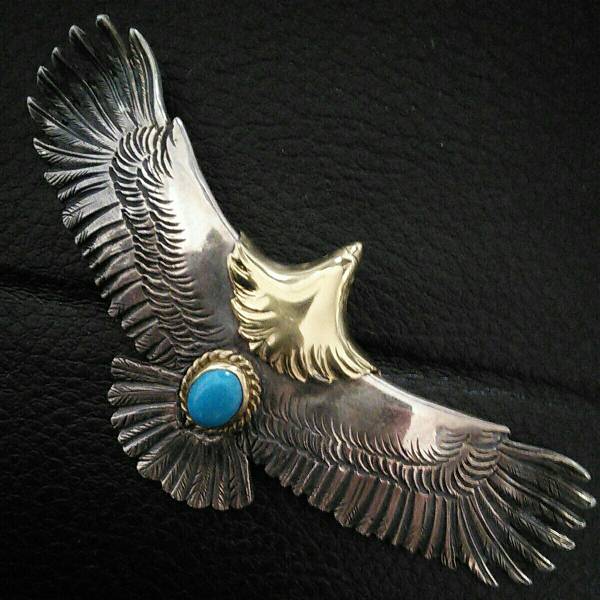 鷲眼 金頭メタル 金縄 青ターコイズ 大イーグル