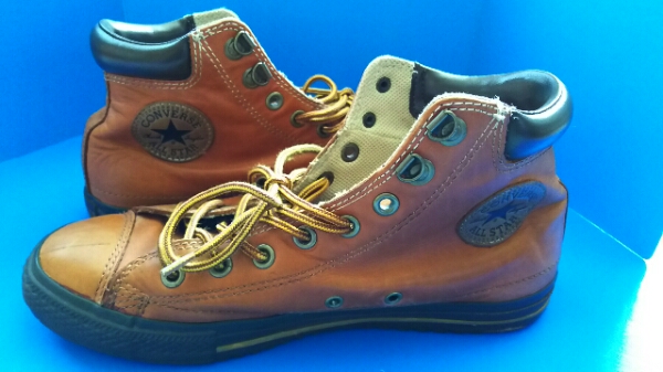 コンバース 茶色 革 サイズ26.5cm