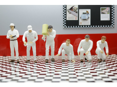 1⁄18 F1 ピットクルー フィギュア 中古TSM (6体セット) TSM TSM社製 No.