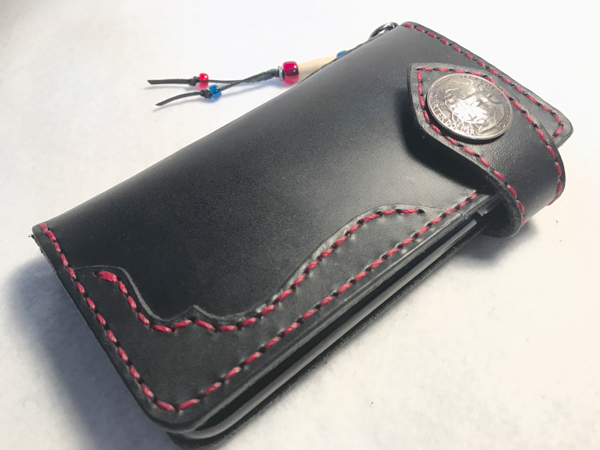 iPhone7本革手帳型ケース 4.7栃木レザーコンチョハンドメイド