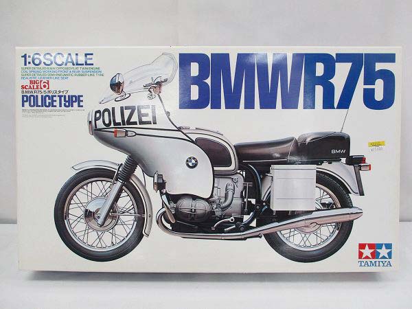 未組立タミヤ 1/6 BMW R75/5 ポリスタイプ/バイク，プラモ[梱0.3