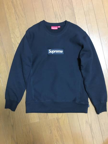 FW22 15aw supreme box logo crewneck black 黒 M supreme small Box 