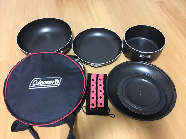 コールマンColemanアルミクッカーセット☆キャンプツーリング等