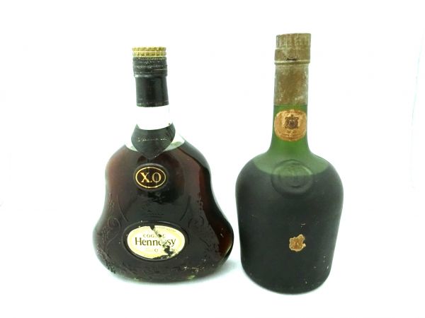 酒 2本 HENNESSY XO グリーンボトル COUR VOISIER 4OIS-600