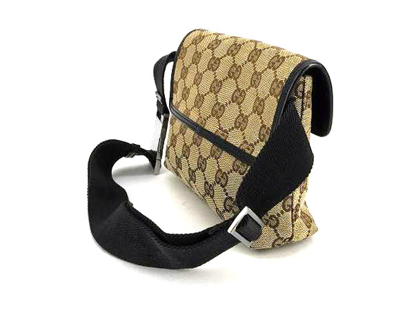 1円 グッチ GG キャンバス ウエストバッグ CA629