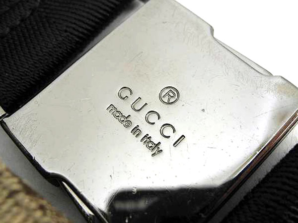 1円 グッチ GG キャンバス ウエストバッグ CA629