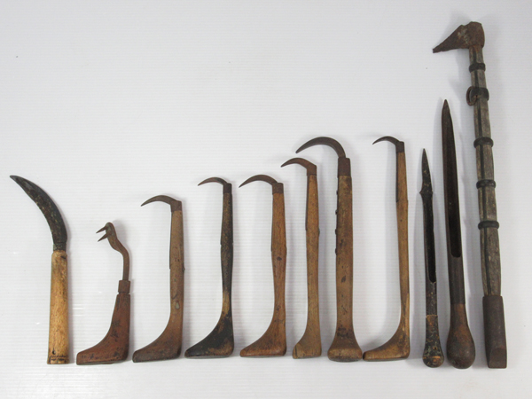 703 古民具 手鉤 鳶口 等まとめて/手鈎 とび口 検 鳶道具 火道具