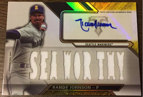 2016 Topps Triple Thread Randy Johnson Jersey Auto /9