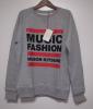 maison kitsune キツネ■music fashion スウェット S grey×rd
