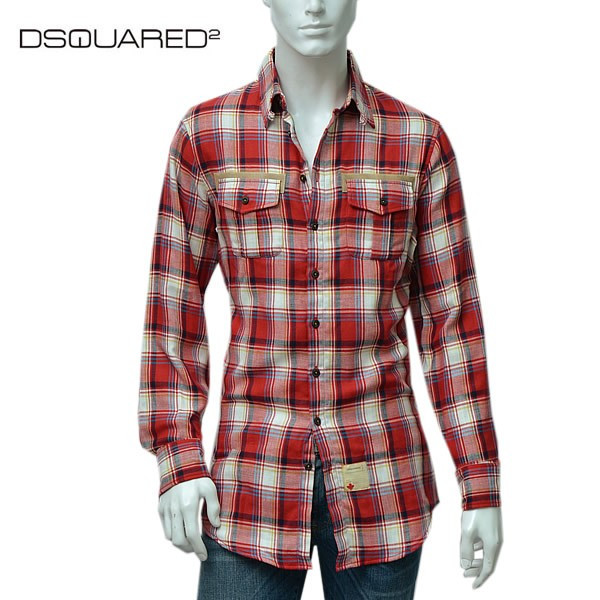 【訳有/新品】ディースクエアード コットン 長袖シャツ / size46