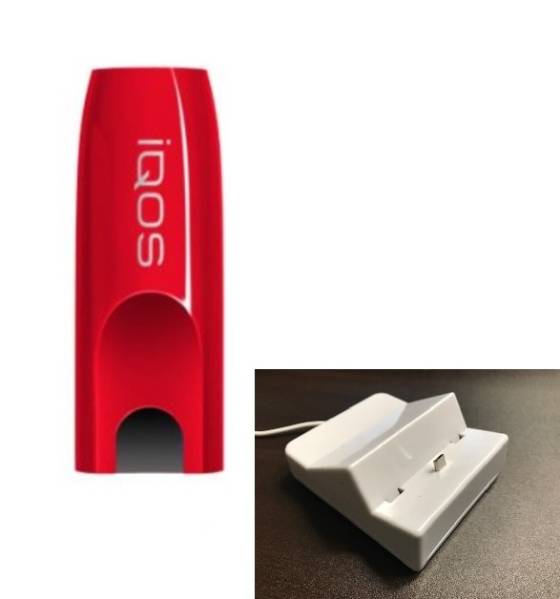 送料込 新品 IQOSキャップ ロッソコルサ+オマケ充電スタンド付き