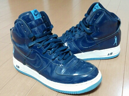 ナイキ　エアフォース１　26.5センチ　エナメルネイビー　NIKE　