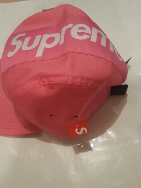 supreme top stripe camp cap pink 【公式通販】