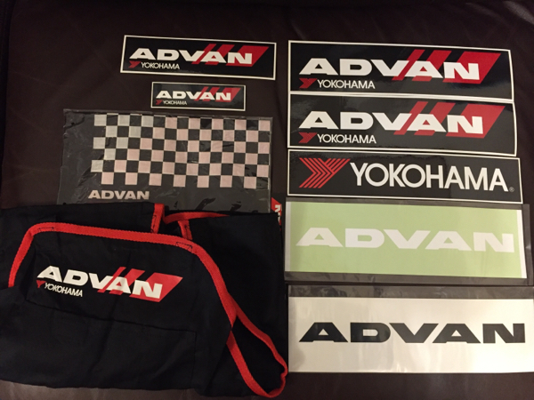 希少アドバン ヨコハマ ステッカー7枚 エプロン ハンカチセット