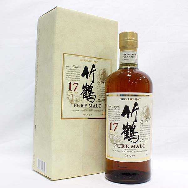 ☆古酒 箱付/NIKKA（ニッカ） 竹鶴 ピュアモルト 17年 O6K2454 ☆古酒