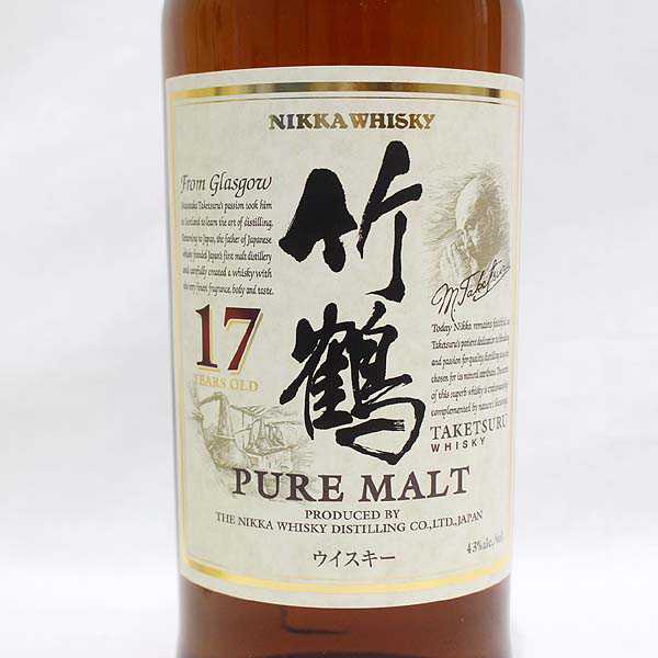 ☆古酒 箱付/NIKKA（ニッカ） 竹鶴 ピュアモルト 17年 O6K2454 ☆古酒
