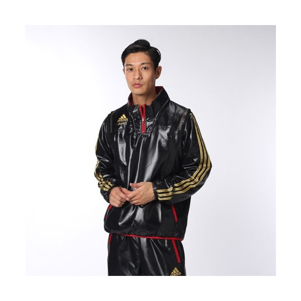 adidas professional climaheat ハイネック発熱ジャケット(黒)Ｏ