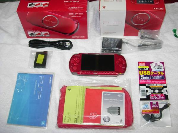 PSP3000 レッドバリューパック 新品に近い美品 アダプター未使用 PSP