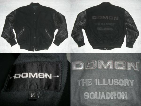 DOMON ドモン スタジャン ブラック 黒 袖レザー デカロゴ M【公式通販