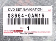 トヨタ純正ナビゲーション用地図ディスク08664-0AM16