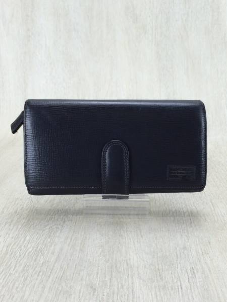 PORTERブラックレザー長財布 PORTER◇長財布/BLK/レザー