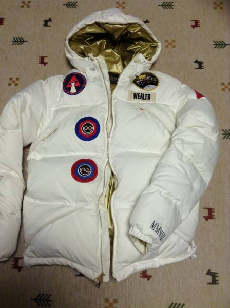 ビリオネアボーイズクラブ メンズダウンジャケット白Ｌ中古　　