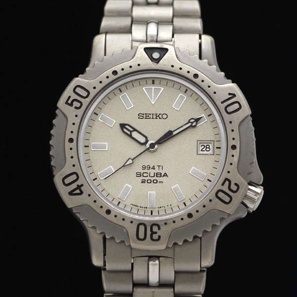 1円～SEIKO スキューバ200 チタンダイバーズウォッチ 5H25-6C10 メンズ クォーツ