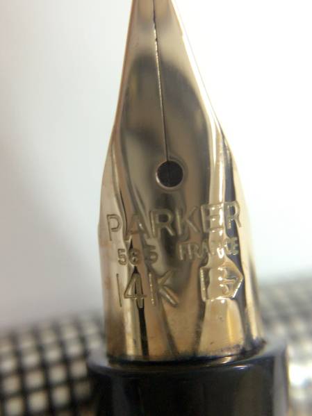 PARKER】パーカー 万年筆 STERLING SILVER 925 ペン先 14K 585 14金