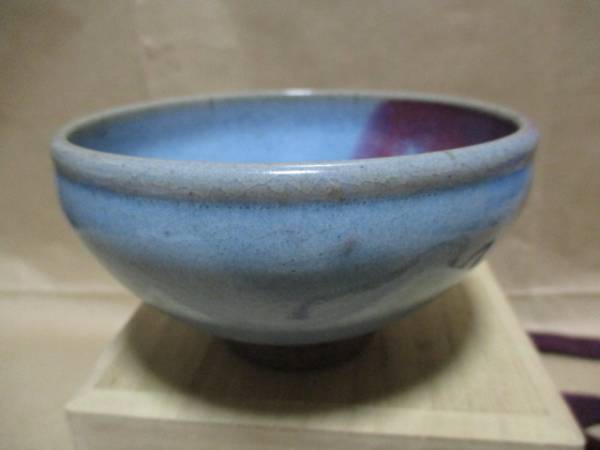 白磁 筒碗 陶芸 中国 キン窯 碗 A117－1 定窯白磁金彩雲鶴