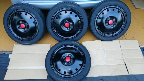 ネイキッド　純正　アルミホイール　DRB　タイヤ４本セット　