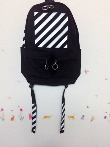 新品 OFF-WHITE オフホワイト リュックバッグ ブラック