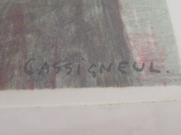 カシニョール 6月の太陽 - Cassigneul リトグラフ J. P. 1円 絵 DE