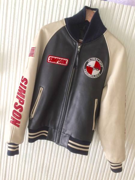 SIMPSON シンプソン 牛革 本革 レザー ライダース ジャケット メンズ M 