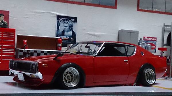 1⁄18 ケンメリ GT-R 京商 ☆新品改カスタム☆ ワタナベ＋引っ張り