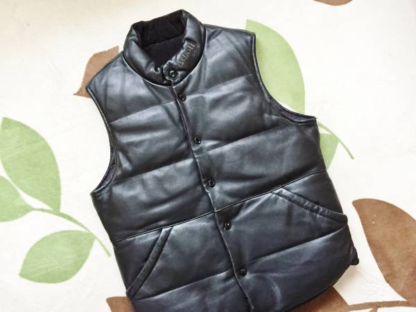 buco 観賞用 ショット SCHOTT シープスキン リバーシブル レザーダウンベスト