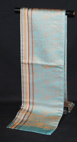 新品 【龍村晋】 大明風車筋牡丹 225 龍村晋謹製 伝匠名錦 全通 袋帯 正絹 未仕立