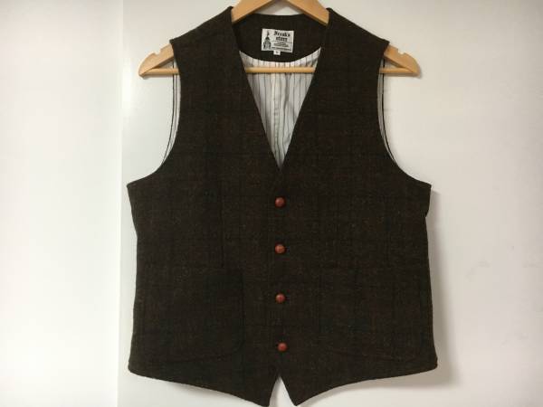 【極美品】ハリスツイード × フリークスストア 別注 ベスト ジレ Lサイズ 美品! FREAK'S STORE x HARRIS TWEED ベスト ジレ ハリスツイード