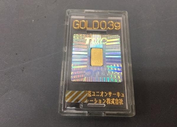 ♪純金本物【特殊景品 TUC 999.9 K24 GOLD ゴールド 0.3g 板材 素材