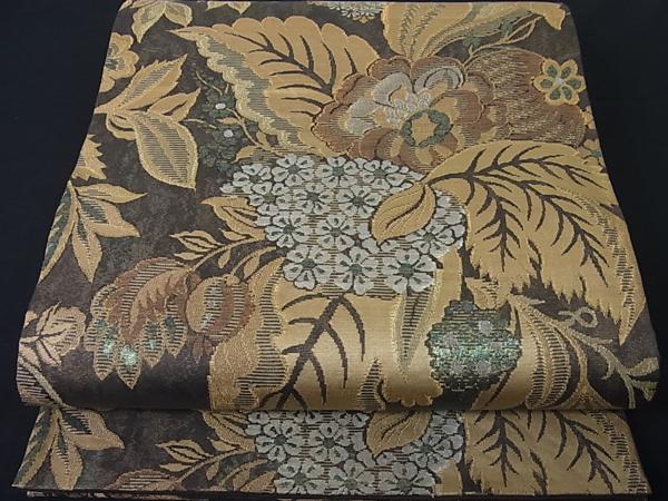 平和屋特選着物■六通柄袋帯　更紗　金糸　逸品　ｓ894