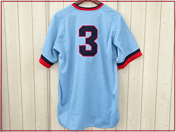1円 本物 広島カープ 衣笠 3番 復刻 ユニフォーム O 水色系