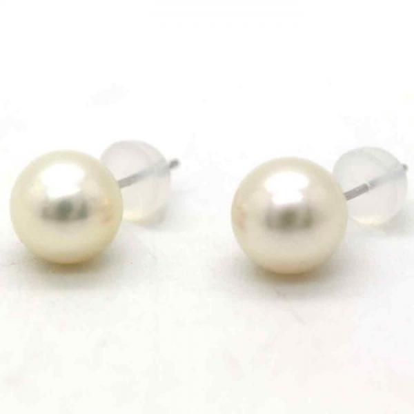 ◇本物◇パールピアス K14WG パール8.5mm 婦人用 【公式通販】