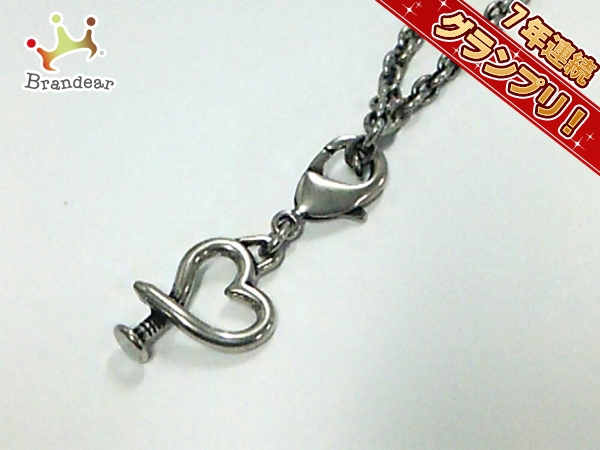プラダ ネックレス 1AJD04 金属素材 シルバー 釘/ハート PRADA PRADA 