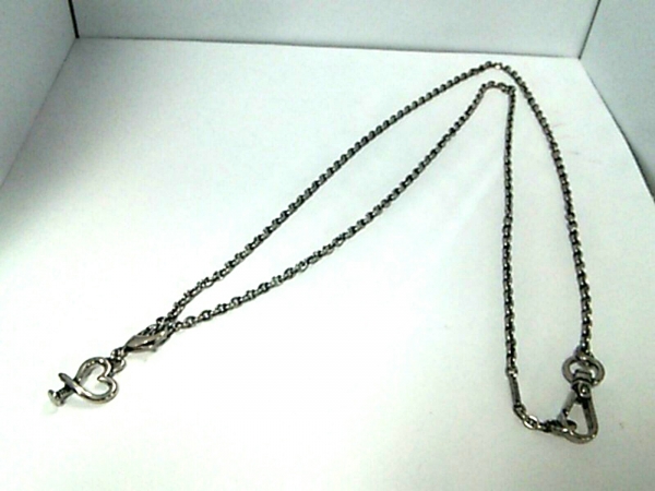 プラダ ネックレス 1AJD04 金属素材 シルバー 釘/ハート PRADA 
