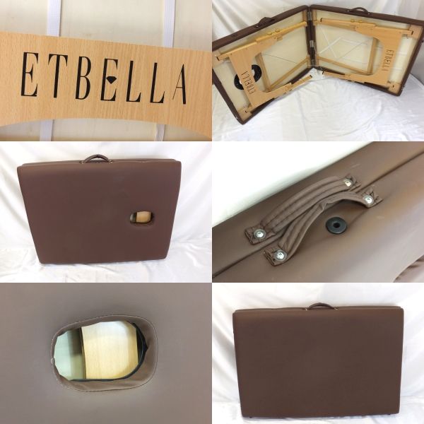 マッサージベッド 折りたたみ 軽量 ETBELLA | (木製)(有孔) バニラ 長