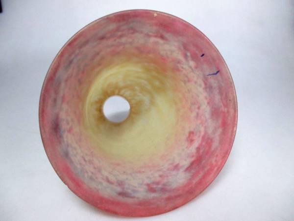 ☆2）アンティーク フランス Muller ミューラー ガラス ランプ シェード アールヌーヴォー　検：ガレ/ドーム♪