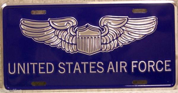 ★送無 License Plate U S Air Force エアホースライセンスプレート　
