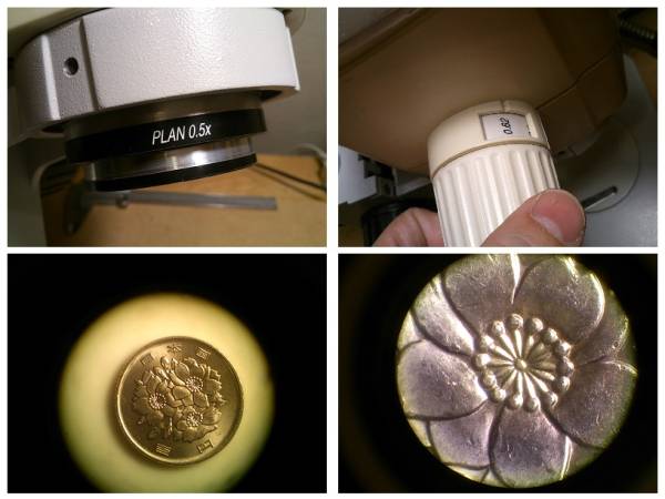 ライカ 双眼実体顕微鏡 Leica MZ7.5? MZ8? 補助レンズPLAN0.5x(顕微鏡 