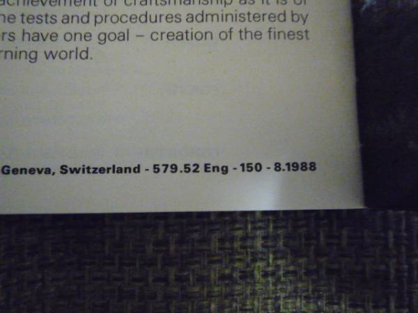 Rolex ロレックス 1987年 19年 R品番 カレンダー 冊子セット 1016 5513 アンティーク 箱 保証書 付属品 売買されたオークション情報 Yahooの商品情報をアーカイブ公開 オークファン Aucfan Com