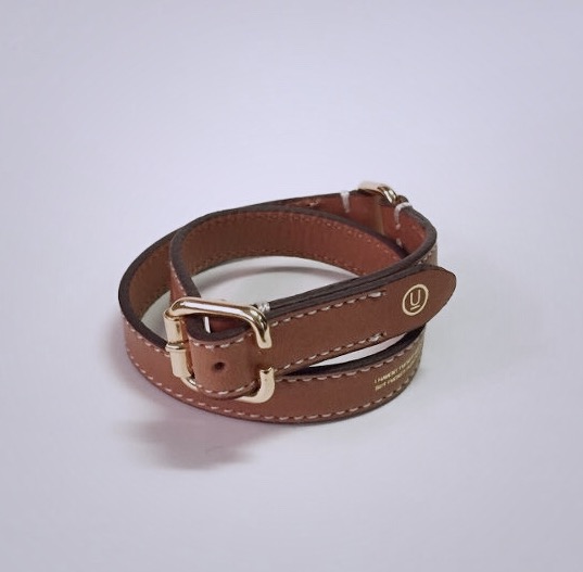 JONIO私物愛用 アンダーカバー 16AW InstatCalm期 エルメス型2重巻きレザーブレス 新品未使用付属品完備 ベージュ色